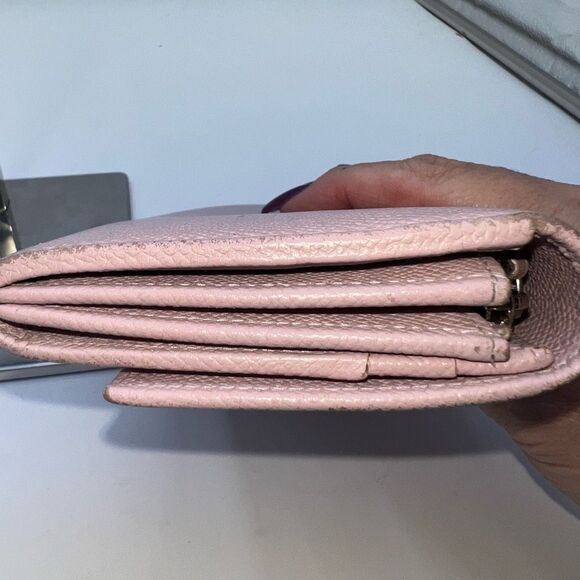 Bvlgari Clip Closure Long Blush Leather Wallet - Picture 5 of 10